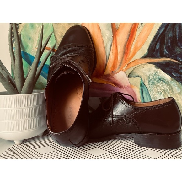 FREE SHIPPING Men's magnanni brown Pamplona  leather dress shoes size 42‎ - Picture 4 of 16